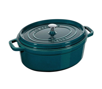 Caçarola oval Staub em ferro fundido esmaltado «La Mer»