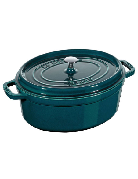 Caçarola oval Staub em ferro fundido esmaltado «La Mer»