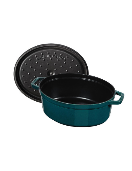 Caçarola oval Staub em ferro fundido esmaltado «La Mer»