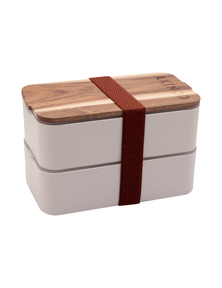 Akinod Terracotta Insulated Bag + White 1.4L Bento Box