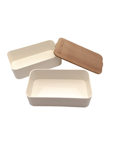 Akinod Terracotta Insulated Bag + White 1.4L Bento Box
