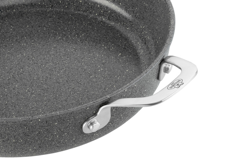 Ballarini Salina non-stick stegepande, 28 cm, med 2 håndtag og glaslåg