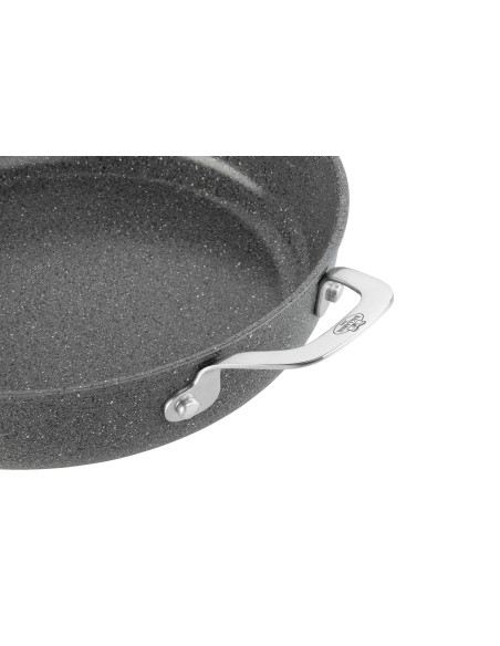 Ballarini Salina non-stick stegepande, 28 cm, med 2 håndtag og glaslåg