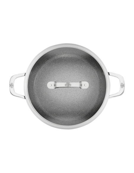 Ballarini Salina stekpanna med non-stick-beläggning, 28 cm, 2 handtag och glaslock