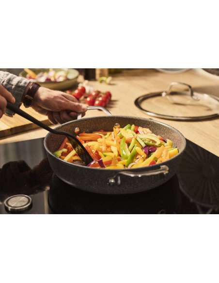 Ballarini Salina stekpanna med non-stick-beläggning, 28 cm, 2 handtag och glaslock