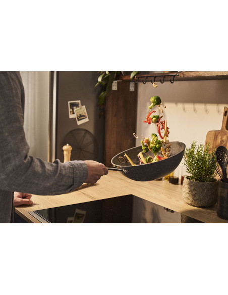 Wok antiaderente Ballarini Salina da 30 cm in alluminio