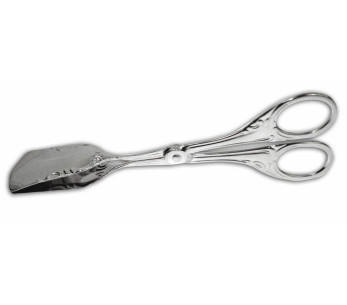 Pinça para bolos em aço inoxidável de 18 cm decorada