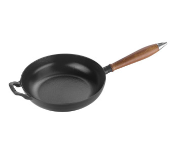 Staub Vintage stekepanne i emaljert støpejern med trehåndtak