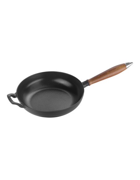 Staub Vintage stekpanna i emaljerat gjutjärn med trähandtag