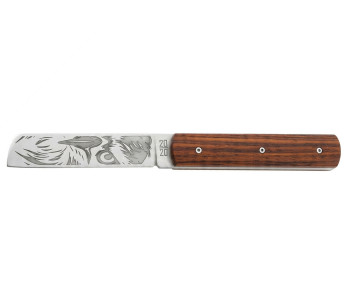 Le Fidèle 20/20 -taittoveitsi, cocobolo-puuta, terän pituus 10,8 cm, kotkan kuviointi