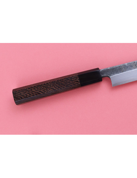 24-cm Handcrafted Japanese Yanagiba Knife by Hatsukokoro Shirasagi with a Wenge Handle