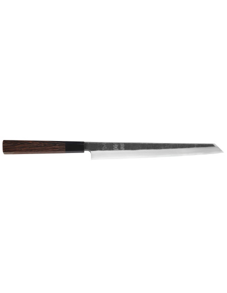 Handgjord japansk yanagiba-kniv (kiritsuke) 27 cm från Hatsukokoro Shirasagi med handtag i wengé