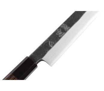 Faca yanagiba kiritsuke japonesa artesanal Hatsukokoro Shirasagi, de 27 cm, com cabo em wengué 2