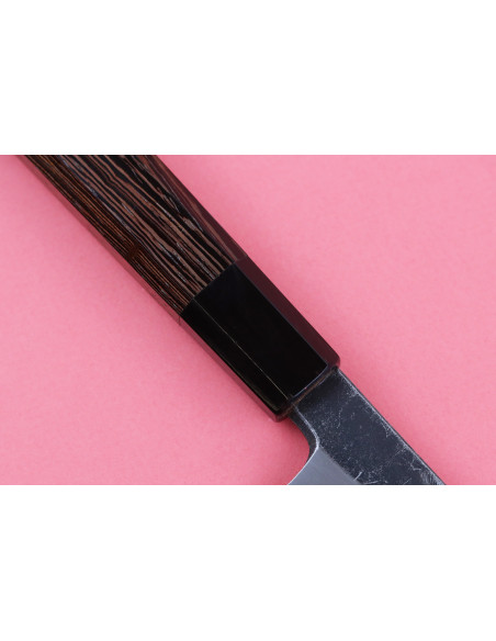 Handgjord japansk yanagiba-kniv (kiritsuke) 27 cm från Hatsukokoro Shirasagi med handtag i wengé