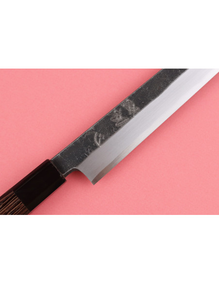 27-cm Japanese Handcrafted Hatsukokoro Shirasagi Yanagiba Kiritsuke Knife with Wenge Handle