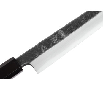 Handgefertigtes japanisches Yanagiba-Kiritsuke-Messer, 24 cm, von Hatsukokoro Shirasagi, mit Wengé-Griff 2