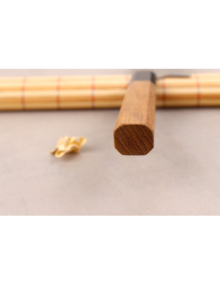 Håndlaget japansk kok kek niv, 20 cm, Nigara Hamono Migaki Tsuchime SG2, teak