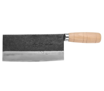 Coltello da chef cinese artigianale giapponese da 17 cm Hatsukokoro Sentan Kurouchi Migaki in acero