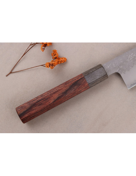 Handgefertigtes japanisches Kiritsuke-Messer, 20 cm, Hado Shiosai VG10, Griff aus Pakkaholz