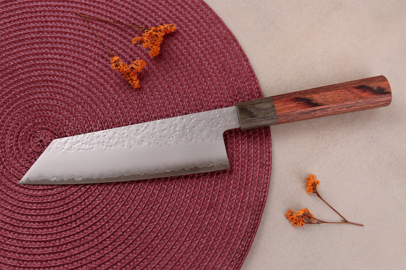 Handgjord japansk bunka -kniv, 17 cm, Hado Shiosai VG10, med handtag av pakkaträ
