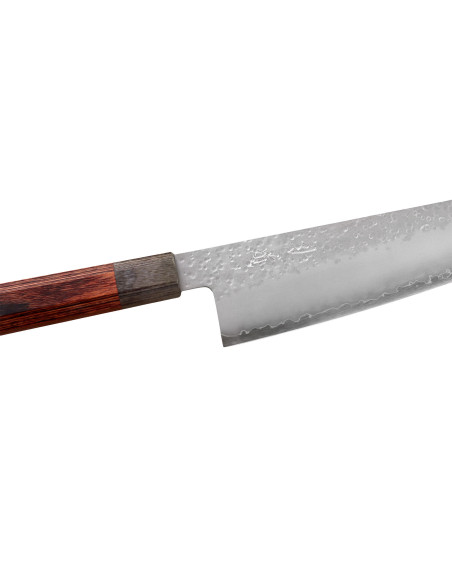 Håndlaget japansk Bunka -kniv, 17 cm, Hado Shiosai VG10, med pakka-trehåndtak