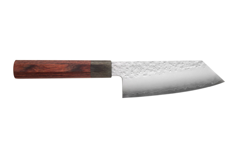 Håndlavet japanskKo-Bunka -kniv, 13 cm, Hado Shiosai VG10, med pakka-træskaft