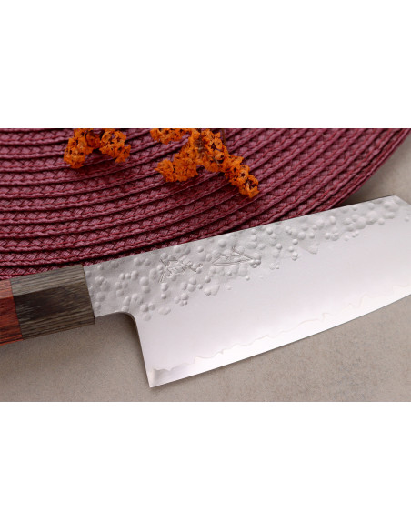 Håndlavet japanskKo-Bunka -kniv, 13 cm, Hado Shiosai VG10, med pakka-træskaft