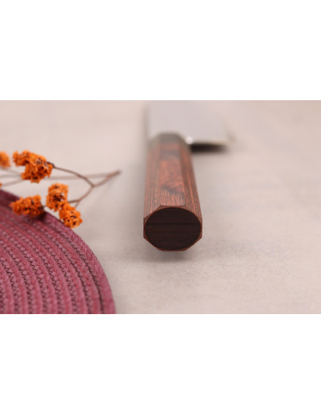Håndlavet japanskKo-Bunka -kniv, 13 cm, Hado Shiosai VG10, med pakka-træskaft