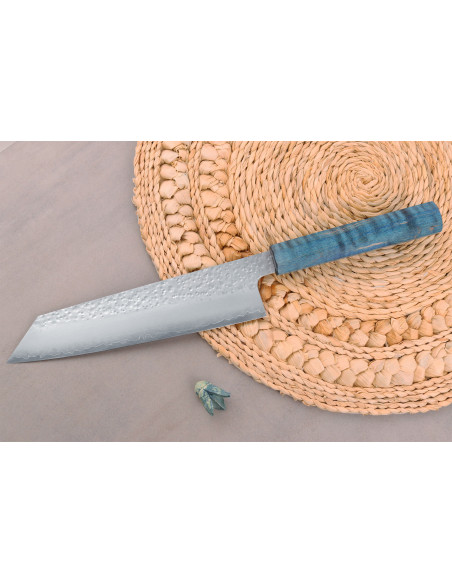 Hado Shiosai VG10 -käsintehty japanilainen kiritsuke-veitsi, 20 cm, sininen kahva