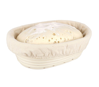 Oval brødkurv fra Patisdécor i rattan og linned 2