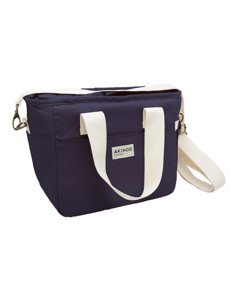 Akinod 08:17 Isolierte Lunch-Tasche aus marineblauem Poly-Baumwoll-Mischgewebe, 7 l