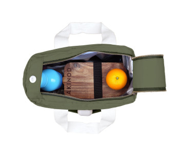 Bolsa isotérmica para el almuerzo Akinod 08:17 de policotón color oliva, 7 L 2