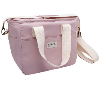 Bolsa térmica para el almuerzo Akinod 08:17 de policotón rosa, 7 L