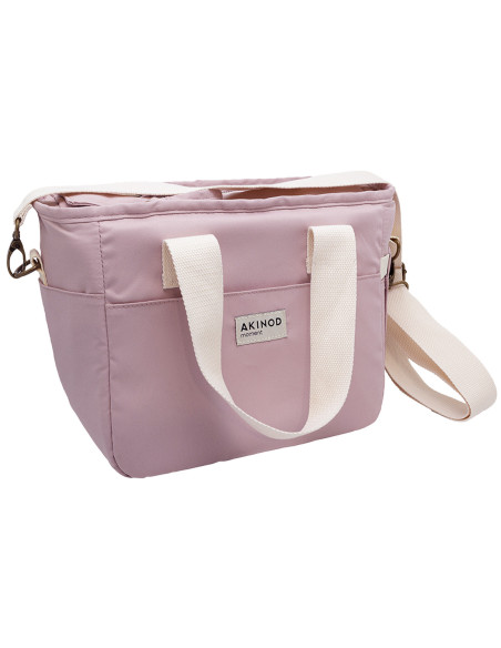 Akinod 08:17 thermische lunchtas van roze polykatoen, 7 liter