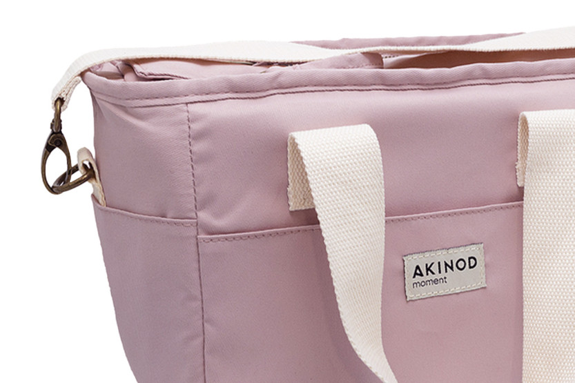 Akinod 08:17 termotaske i lyserød polycotton, 7 liter
