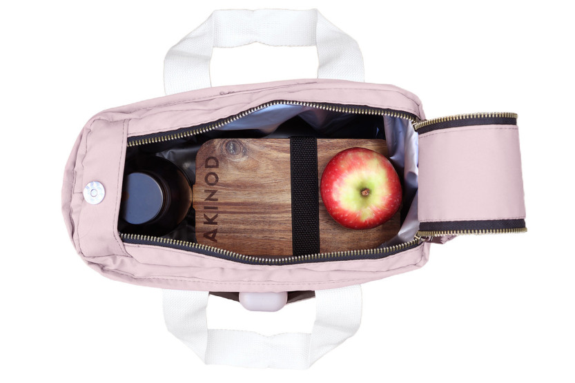 Borsa termica per il pranzo Akinod 08:17 in policotone rosa, 7 L