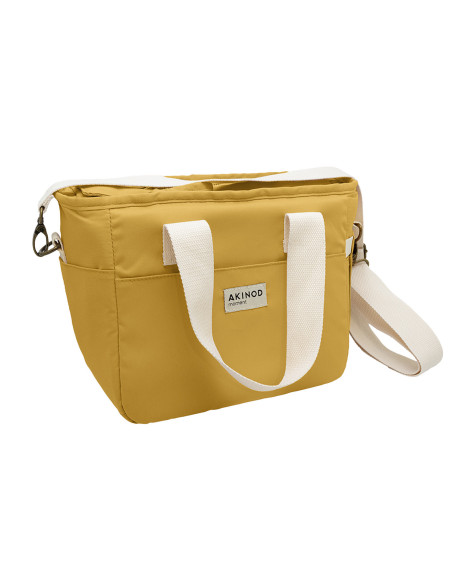 Akinod 08:17 Isolierte Lunch-Tasche aus senffarbenem Poly-Baumwoll-Mischgewebe, 7 l
