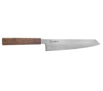 20 cm:n pituinen japanilainen käsintehty sujihiki kiritsuke -veitsi, Wusaki Hikari SLD, bubinga-kahva