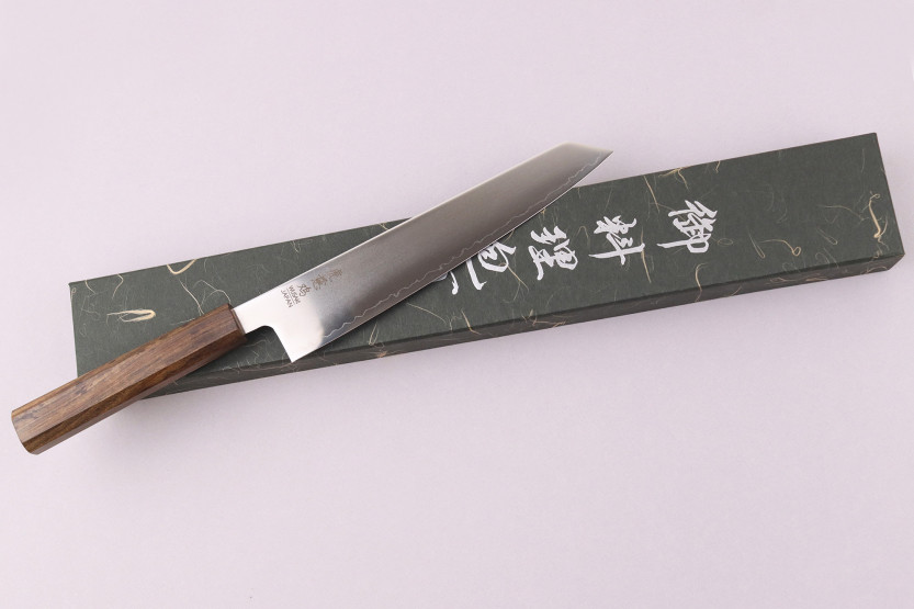 20 cm Handcrafted Japanese Wusaki Hikari SLD Kiritsuke Sujihiki Knife with Bubinga Handle