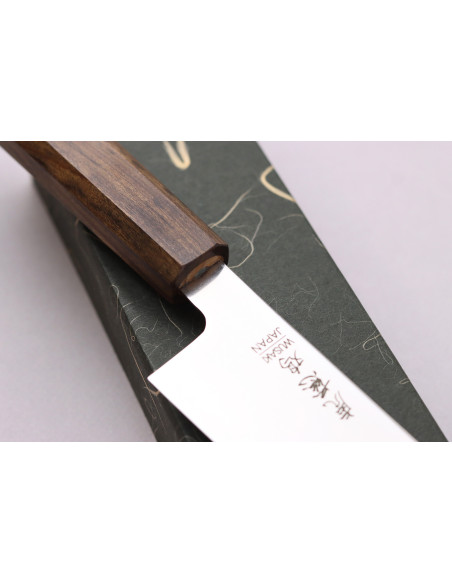 Håndlavet japansk sujihiki kiritsuke-kniv, 20 cm, Wusaki Hikari SLD, med bubinga-skaft