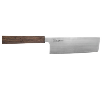 16 cm:n japanilainen käsintehty Wusaki Hikari SLD -nakiri-veitsi, bubinga-kahva