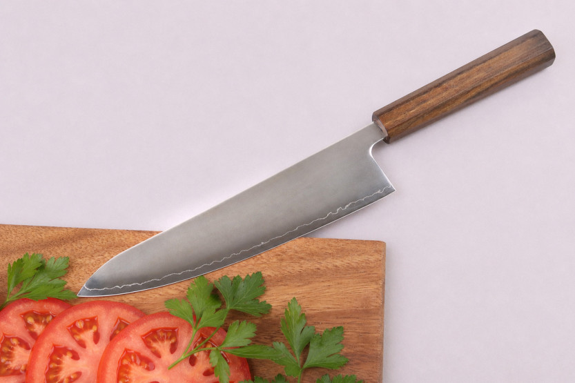 21 cm Handcrafted Japanese Wusaki Hikari SLD Gyuto Knife with Bubinga Handle