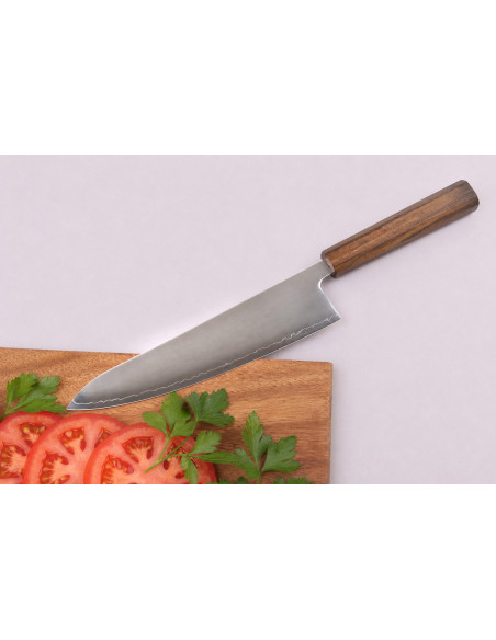 21 cm Handcrafted Japanese Wusaki Hikari SLD Gyuto Knife with Bubinga Handle