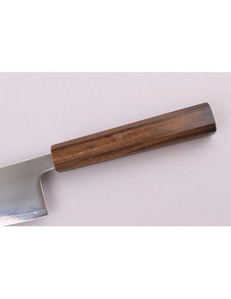 21 cm:n japanilainen käsityönä valmistettu Wusaki Hikari SLD -gyuto -veitsi, bubinga-kahva
