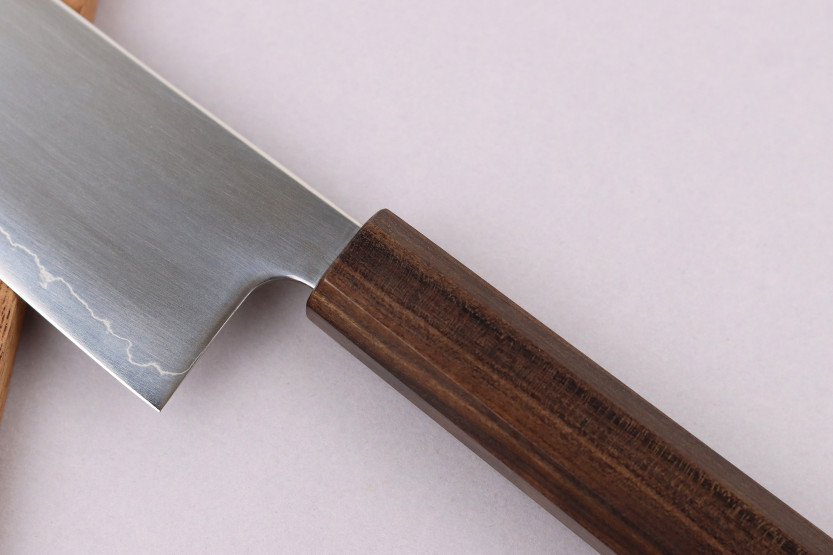 Handcrafted Japanese 17.5 cm Wusaki Hikari SLD Kiritsuke Santoku Knife with Bubinga Handle