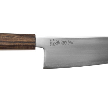 Handgemaakt Japans santokumes van 17 cm, Wusaki Hikari SLD, met bubinga-heft 2