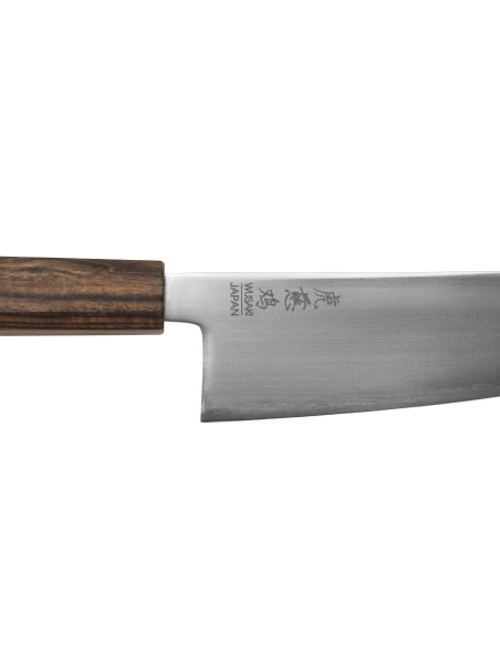 Handgemaakt Japans santokumes van 17 cm, Wusaki Hikari SLD, met bubinga-heft
