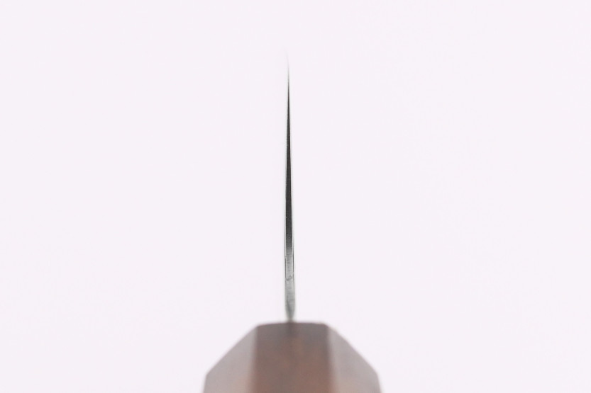 Håndlavet japansk ko-santoku-kniv, 15 cm, Wusaki Hikari SLD, med bubinga-skaft