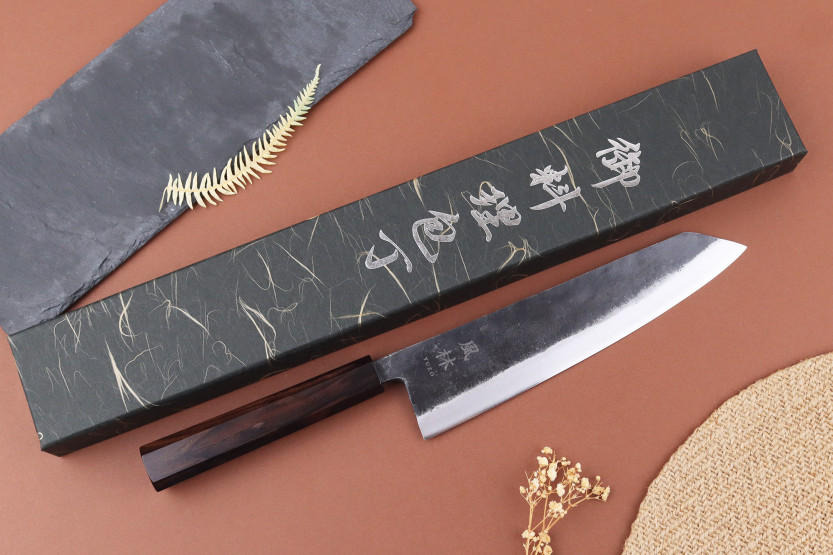 Handgemaakt Japans kiritsuke gyuto -mes van 21 cm, Yuzo Shinju BS2