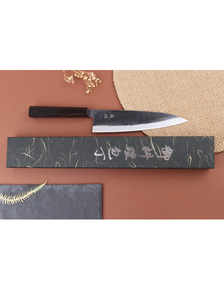 Håndlaget japansk gyuto -kniv, 21 cm, Yuzo Shinju BS2